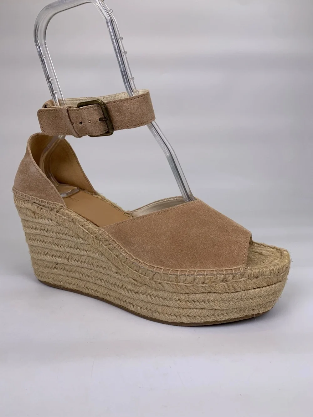 NEW! Soludos Positano Women Platform Wedge Sandals Size 11.0 M, Desert Tan Suede